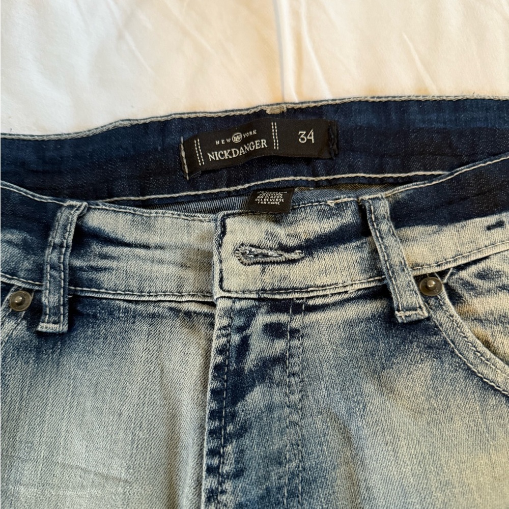 Nick Danger Men's Distressed Blue Jean Shorts